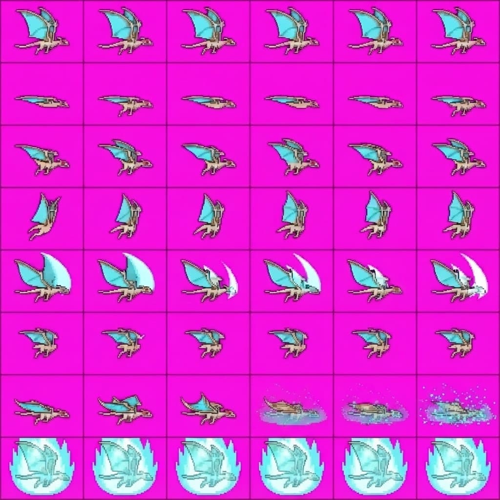 Image: EDIT this exact 8x6 magenta atlas in place. KEEP C