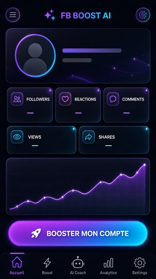 FB BOOST AI Premium Dashboard UI