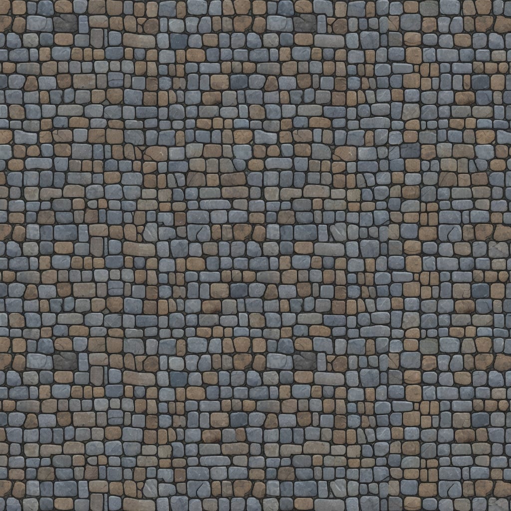 Seamless Fantasy Cobblestone Road Texture