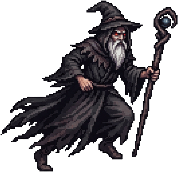 Necromancer Run Frame 1 - Leg Forward