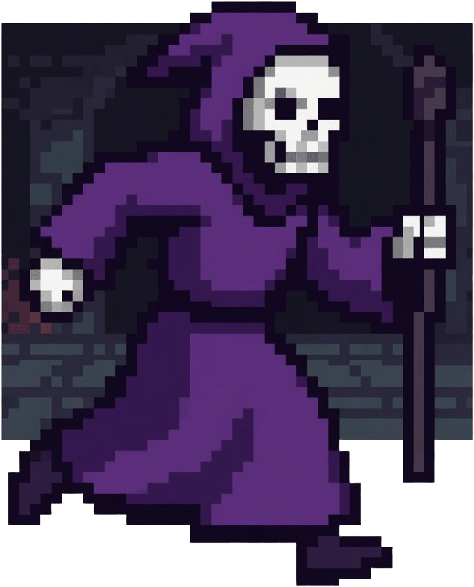 Necromancer 16x16 Run Frames (1 / 4)
