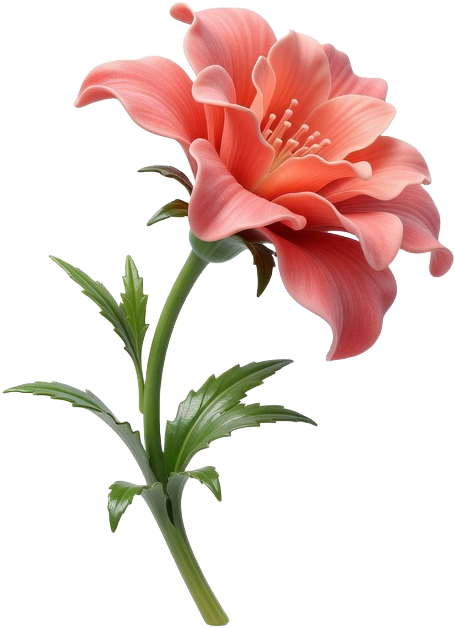 Coral Wildflower Prop