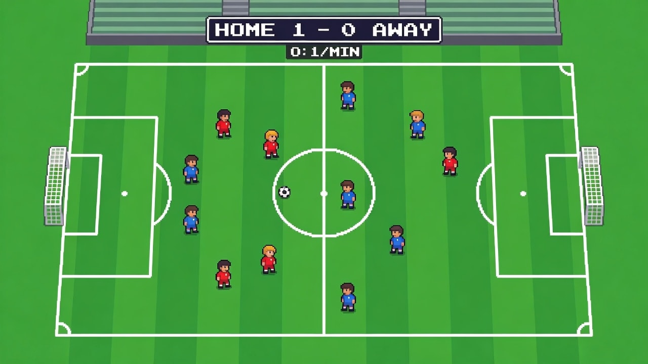 Pixel Football Match Concept
