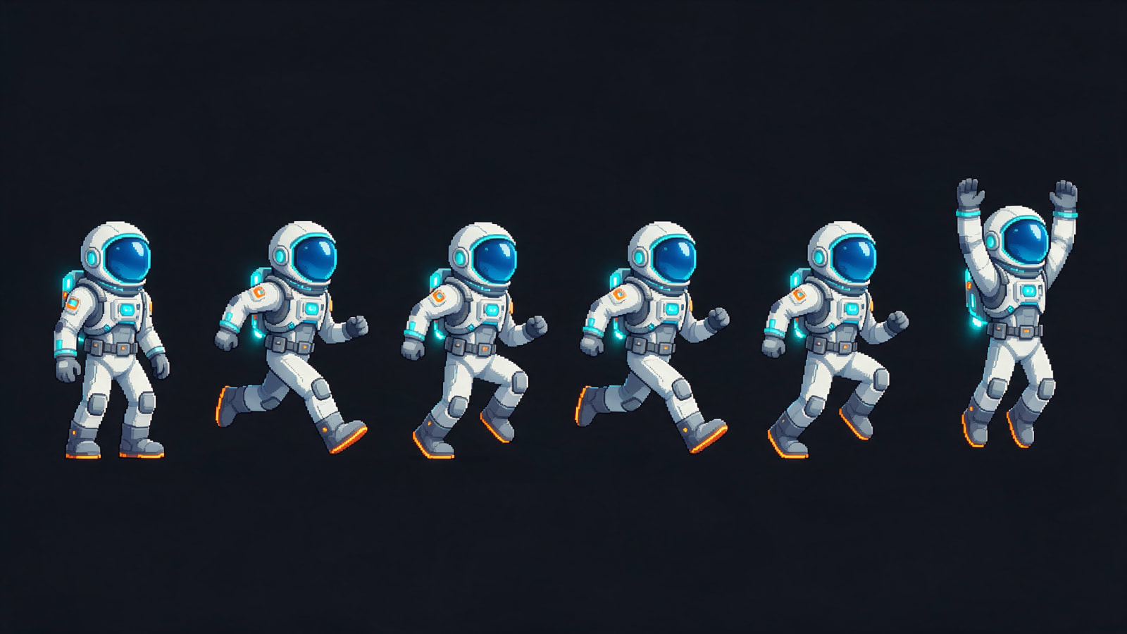 Hero Spaceman - Sprite Sheet 6-Frame