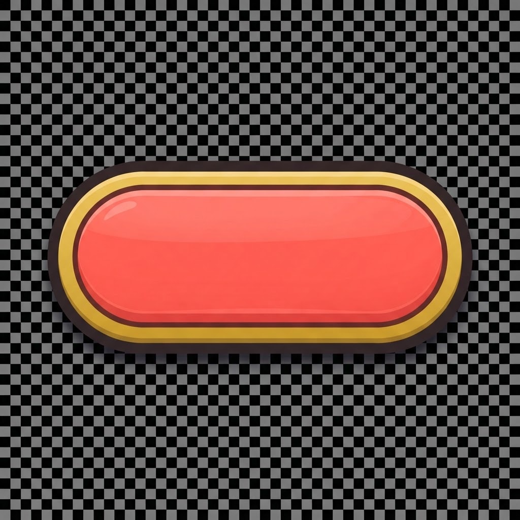 Image: Single blank danger game UI button only, Style B: