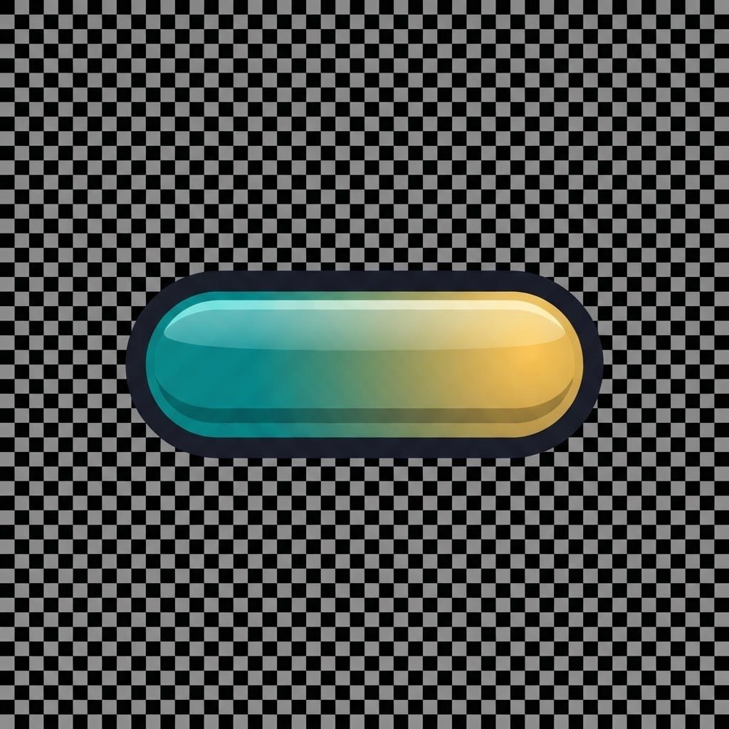 Image: Single blank HUD vitals bar FILL segment only, Sty