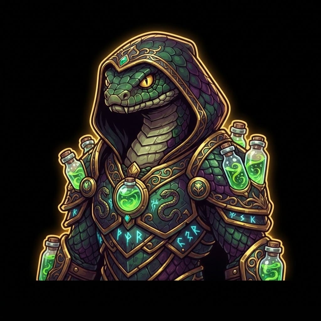 Image: Style B Premium game Codex icon: bust portrait of