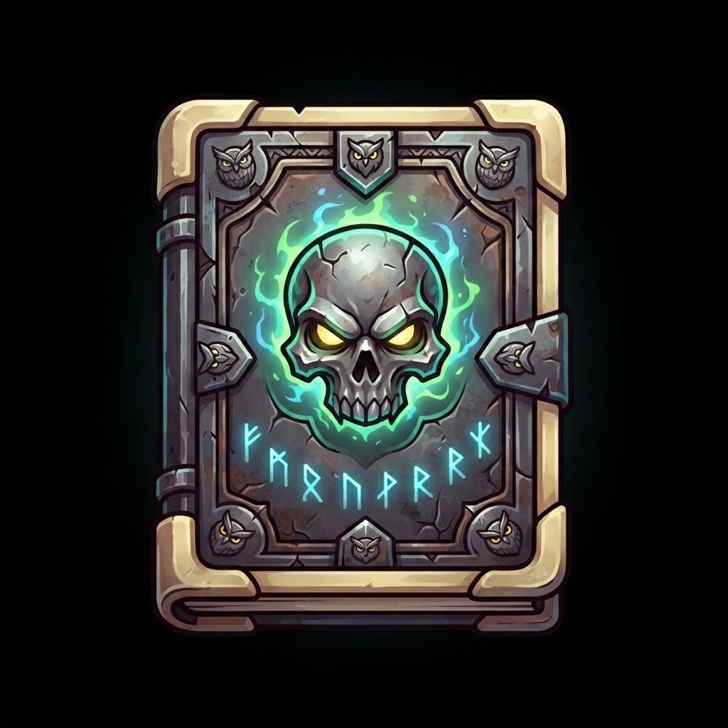 Image: Codex prop icon on pure black void. Menacing threa