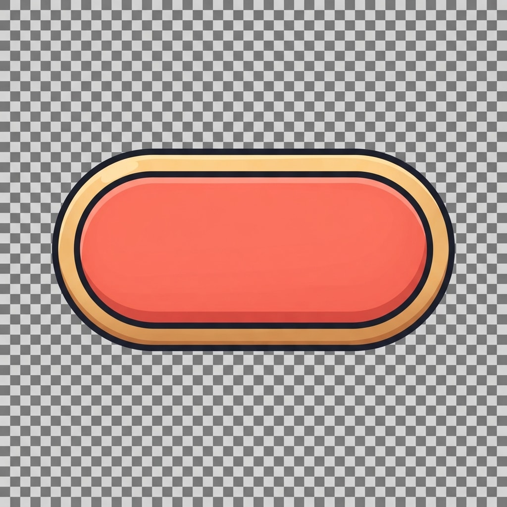 Image: STYLE B illustrated game UI chrome: clean thick da