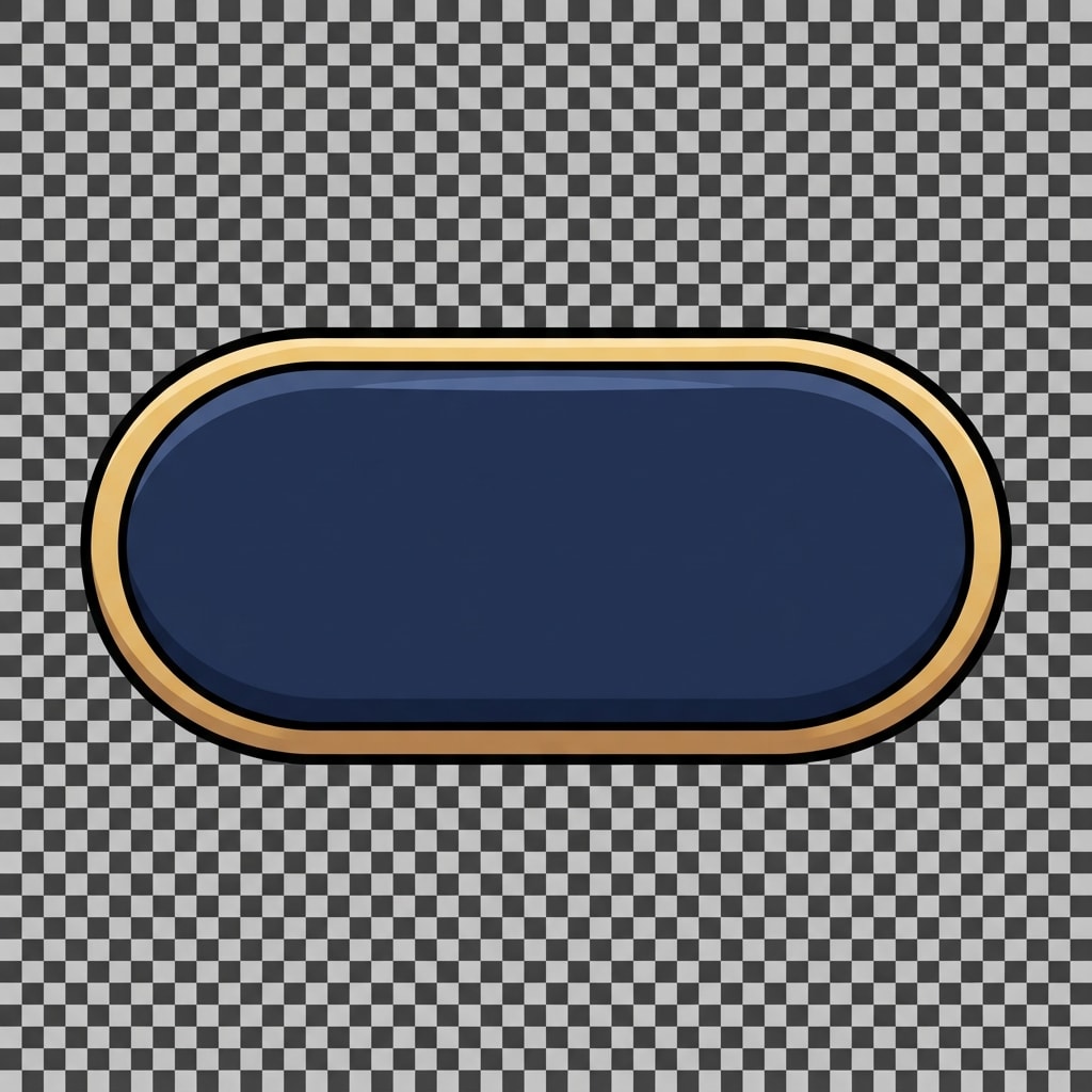 Image: STYLE B illustrated game UI chrome: clean thick da
