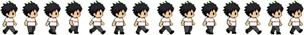Chibi Boy Walk Cycle Spritesheet