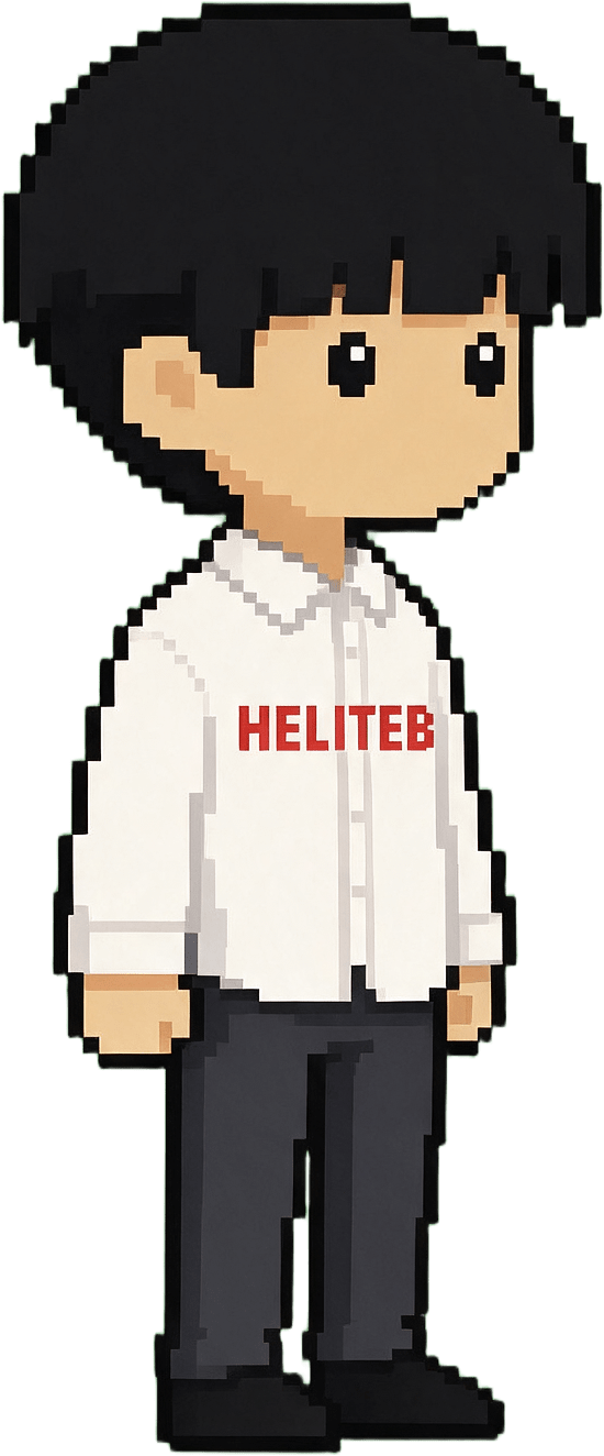 HELITEB Character Design Reference - Side Profile