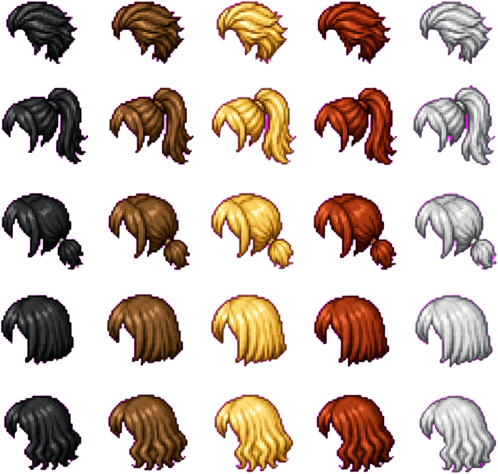 Hair Overlays Left Bob Pony Styles