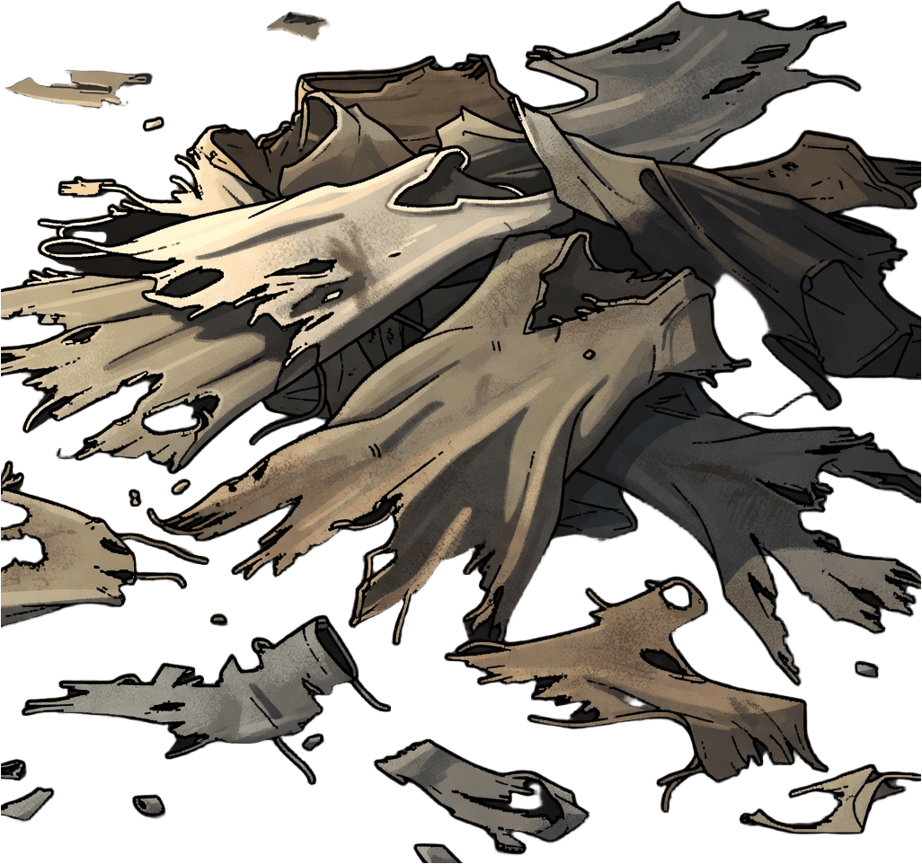 DEC-G02_torn_clothing_remains