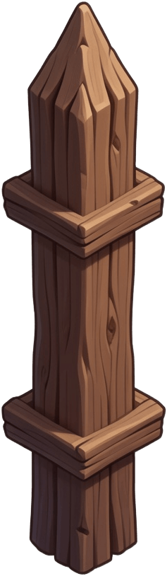 Ironhold Terrain Palisade Fence Post