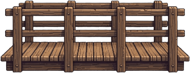 Flat2D Wooden Bridge