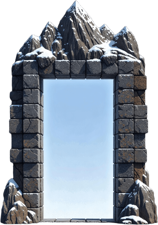 Mountain Portal 2D HD Pixel Art