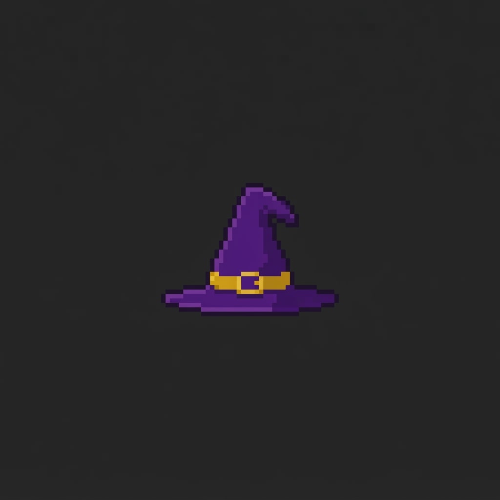 Image: A single simple flat pixel-art game icon of a poin