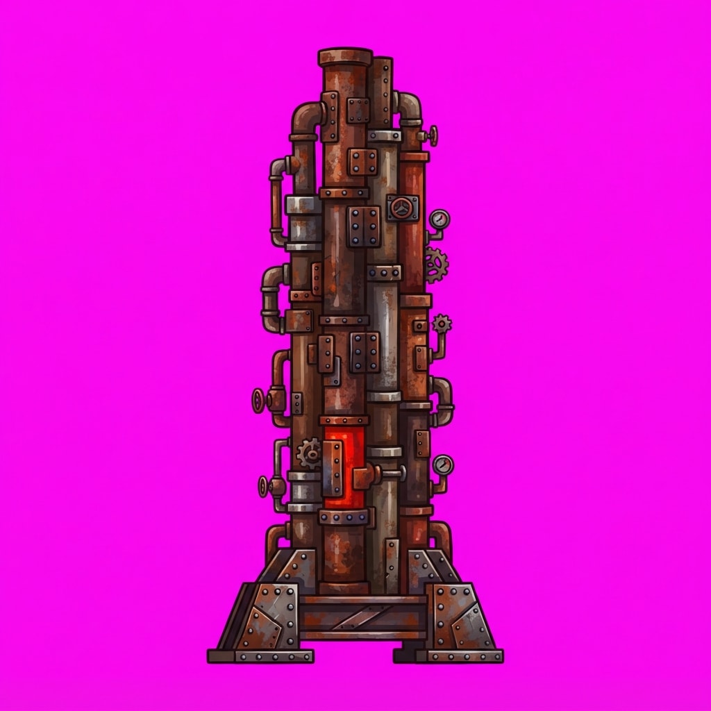 Image: Side-view 2D platformer prop, single subject only,