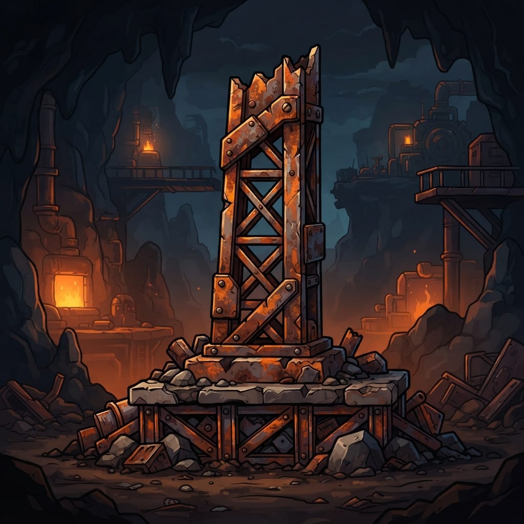 Image: Side-view 2D platformer prop, single subject only,