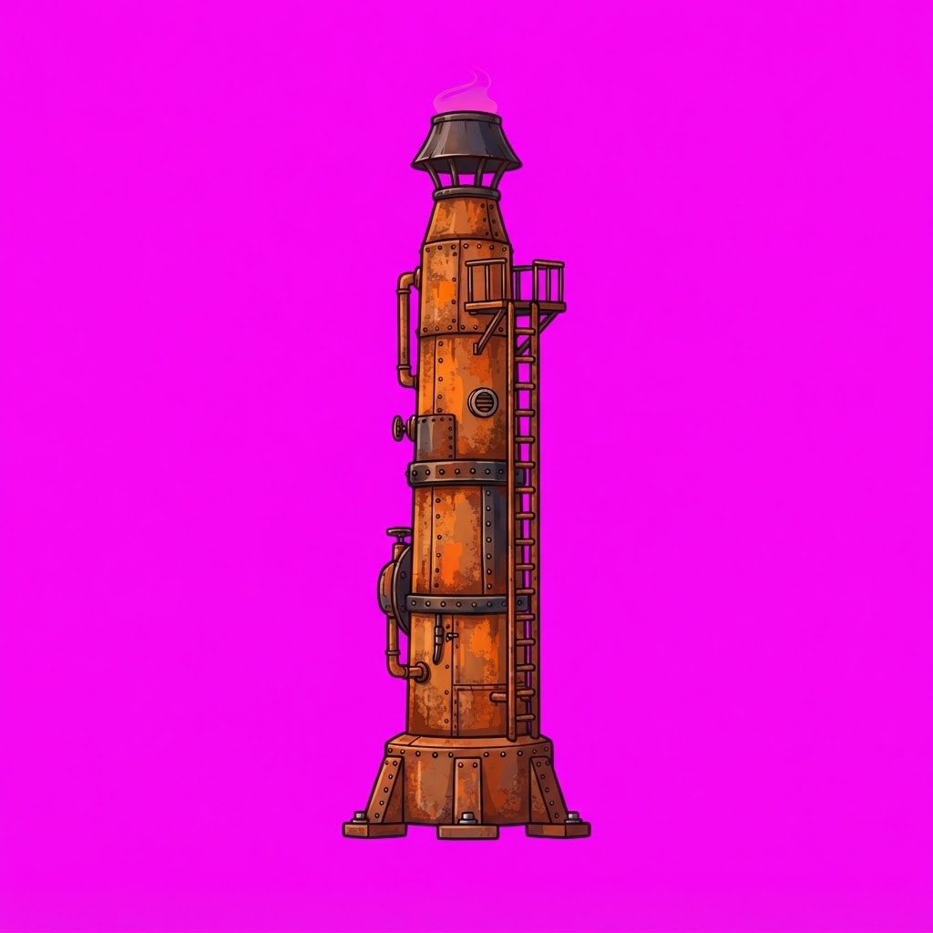 Image: ISOLATED single prop sprite ONLY on solid flat pur