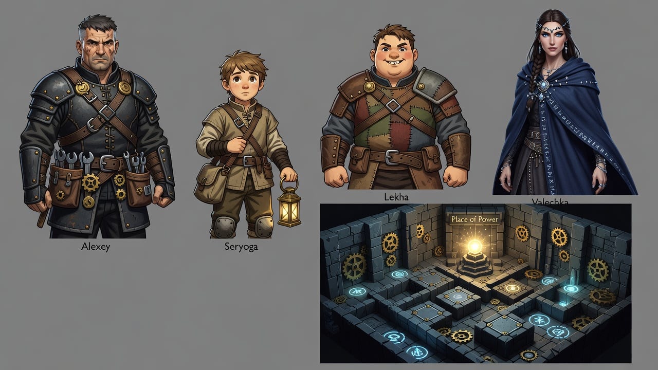 Valechka Dungeon RPG Visual Key Art