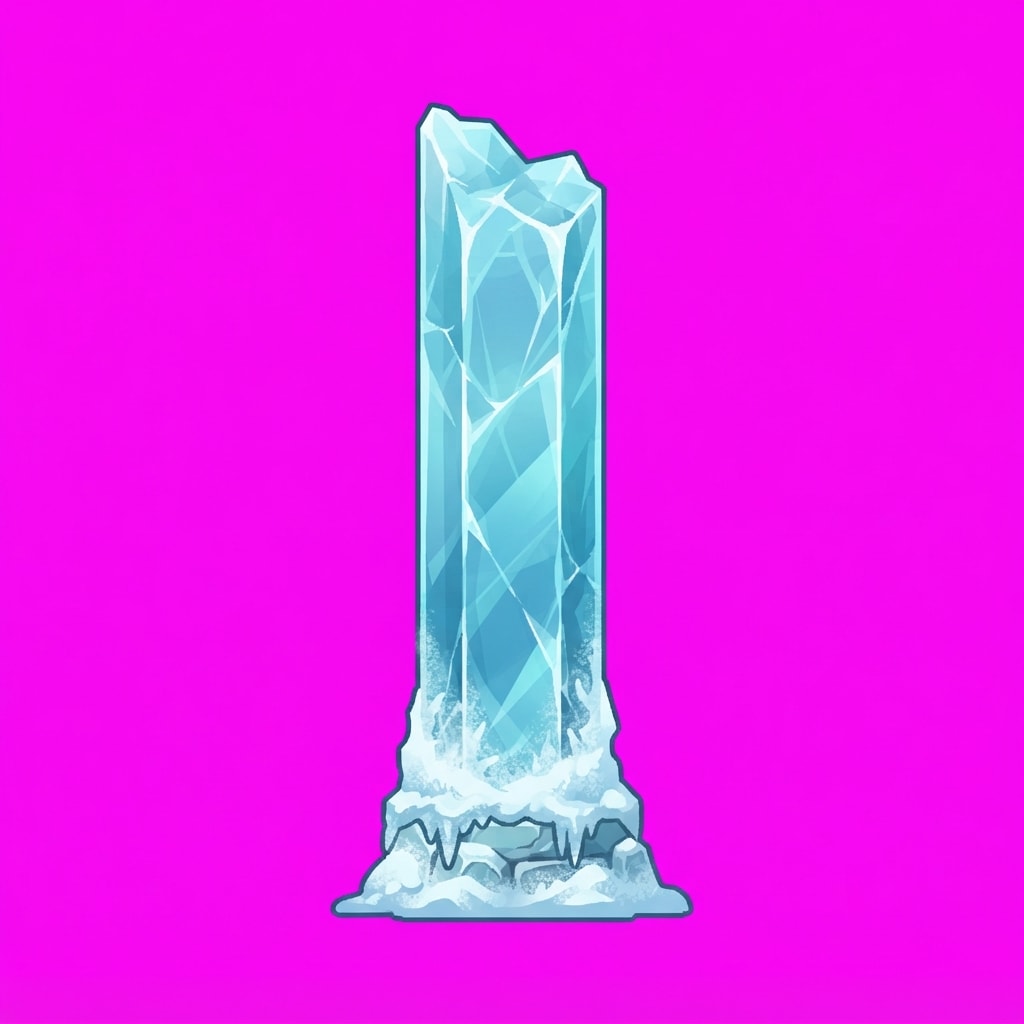 Image: ISOLATED single prop sprite ONLY on solid flat pur