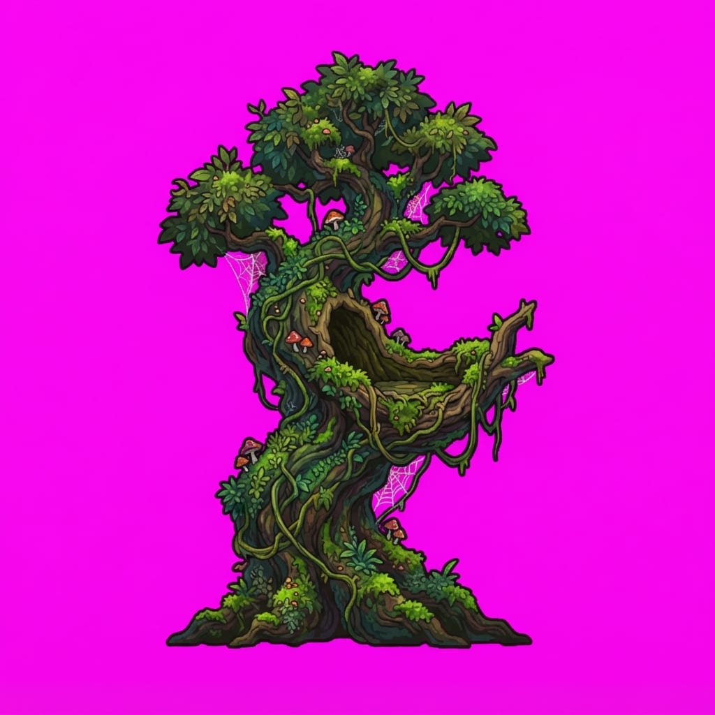 Image: ISOLATED single prop sprite ONLY on solid flat pur