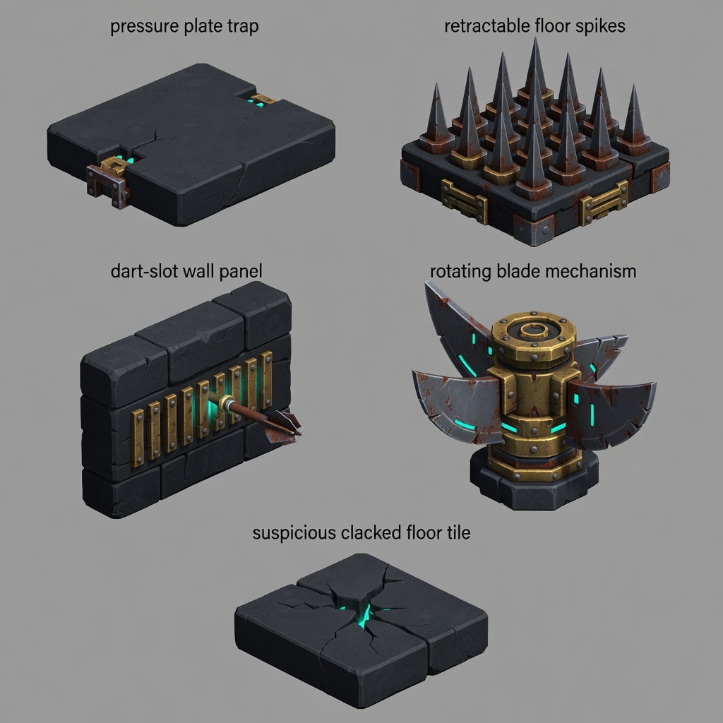 Dungeon Traps and Hazard Mechanisms Sheet