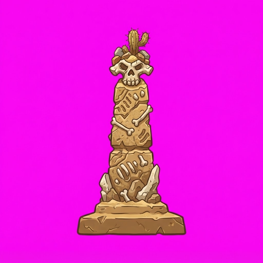 Image: ISOLATED single prop sprite ONLY on solid flat pur