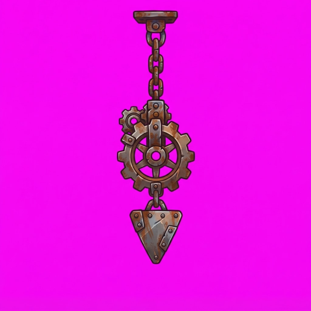 Image: ISOLATED single prop sprite ONLY on solid flat pur