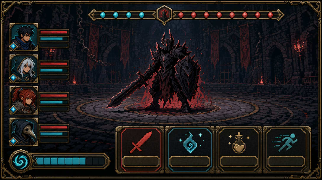 Turn Based Battle Interface Concept