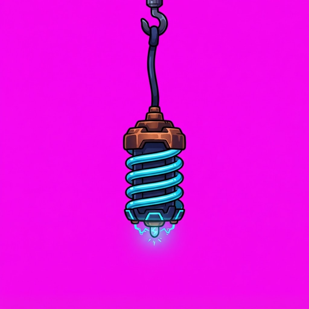 Image: Side-view 2D platformer prop, single subject only,