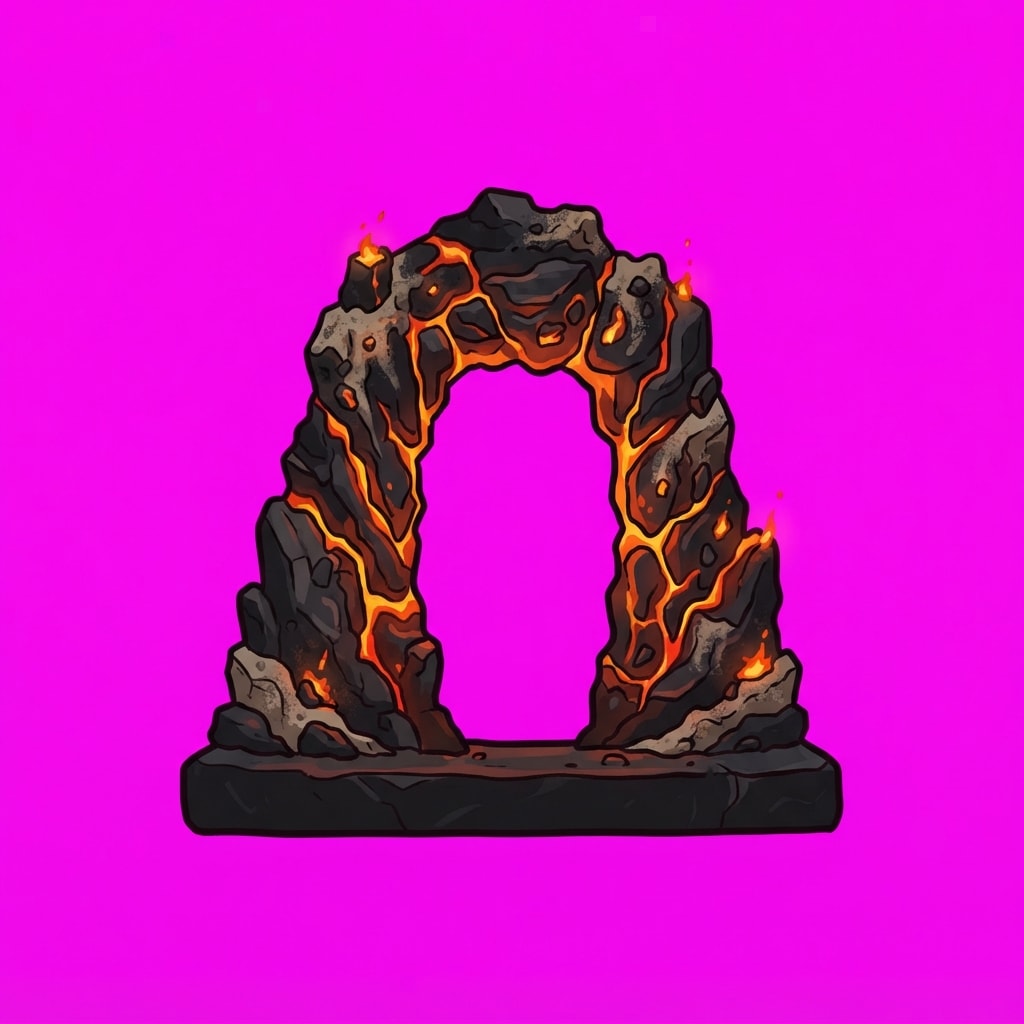 Image: Side-view 2D platformer prop, single subject only,