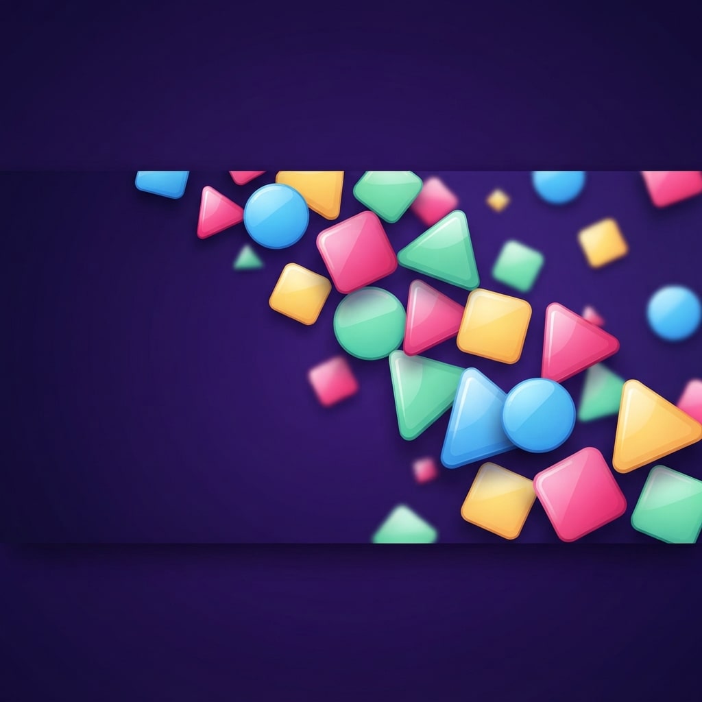 Image: Wide banner artwork for a mobile puzzle game store