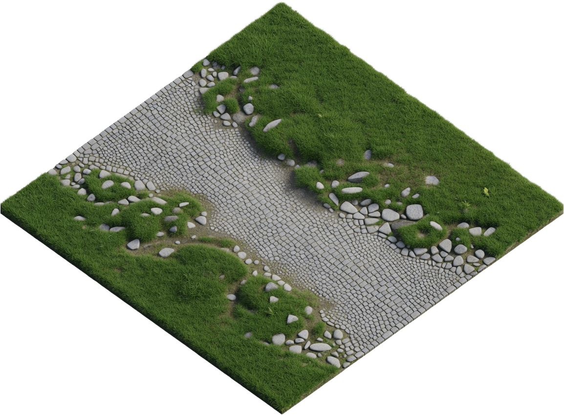 Ironhold Ground Grass to Cobble Transition (3 / 4)