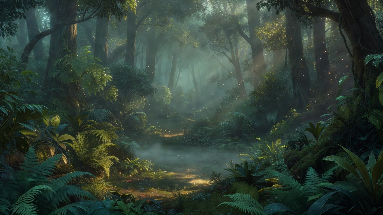 Trickster Village Forest Background Realistic HD