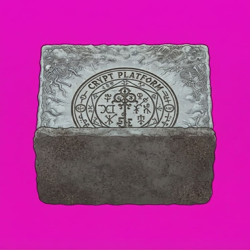 Image: IDENTITY LOCK from CRYPT TOP. ONE square SIDE-VIEW