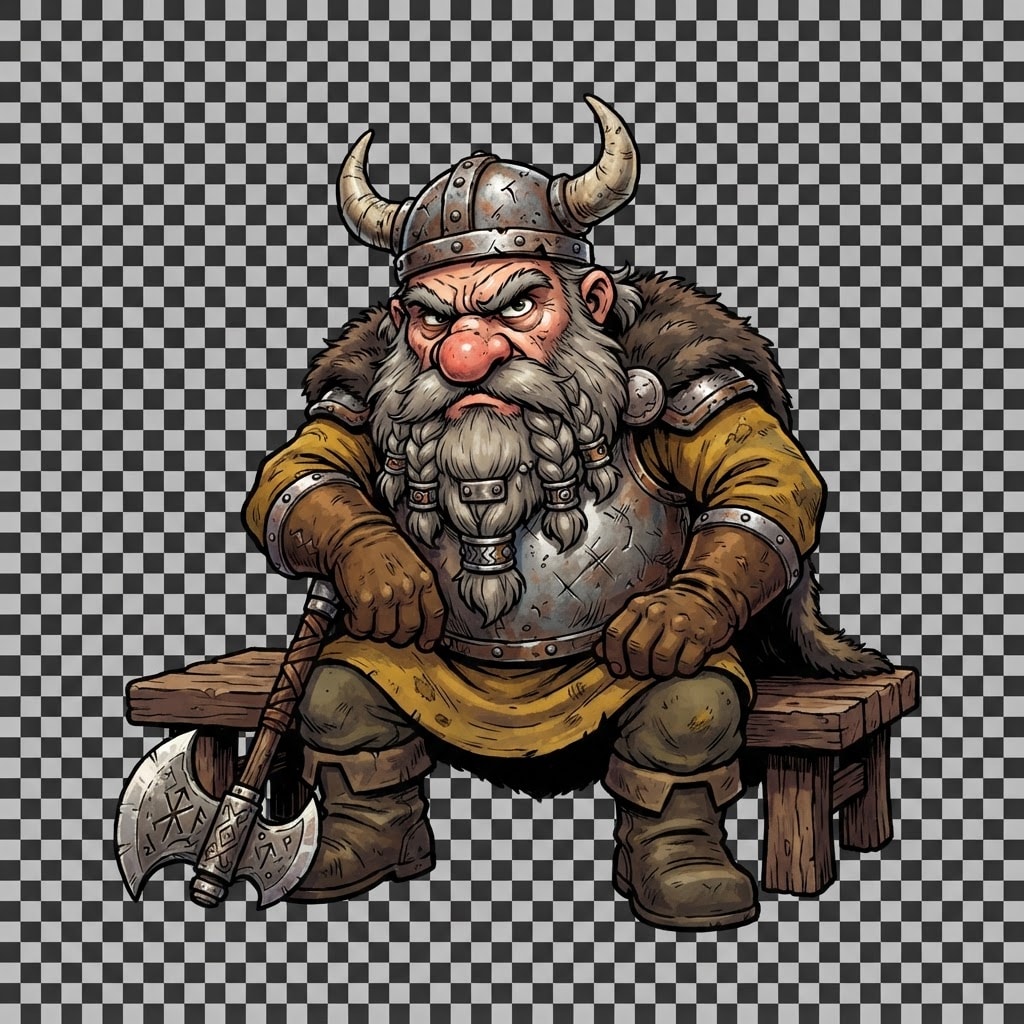 Image: Single fantasy character, full body, sitting on a