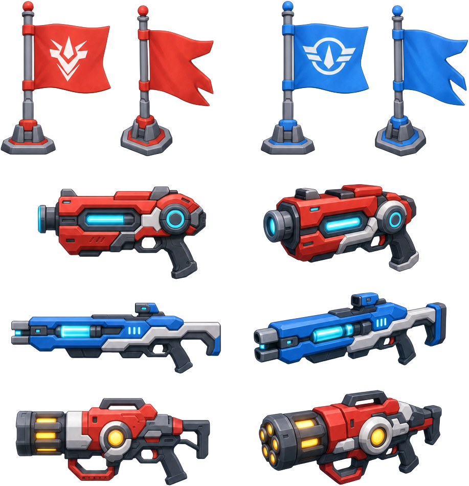 Flag Rivals Flags and Blasters Sheet