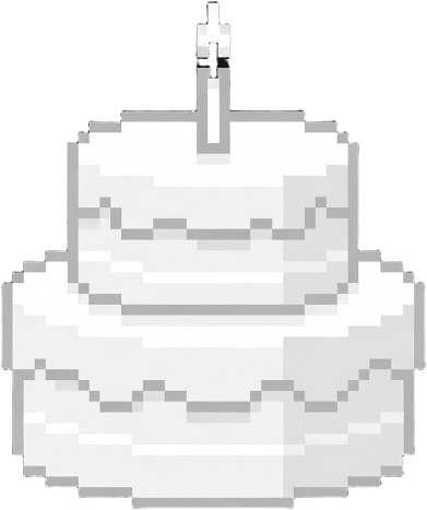 White Pixel Cake Sprite