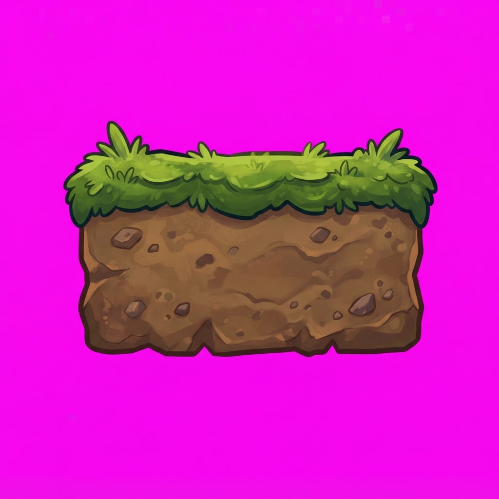 Image: STYLE B illustrated readable game art: thick dark