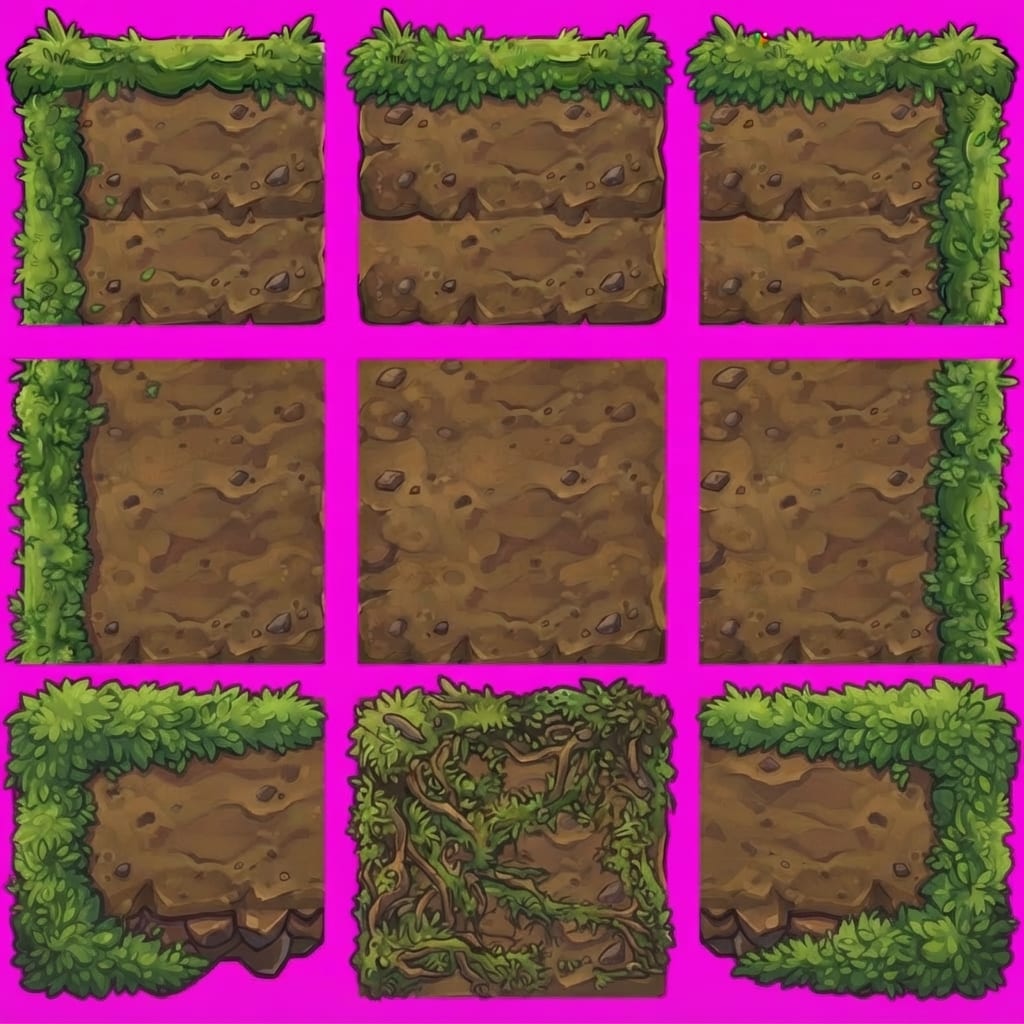 Image: Same Style B side-view platformer TILE ATLAS as th
