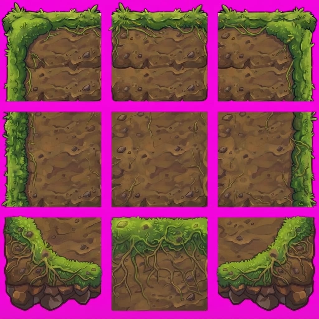 Image: Same Style B side-view platformer TILE ATLAS as th