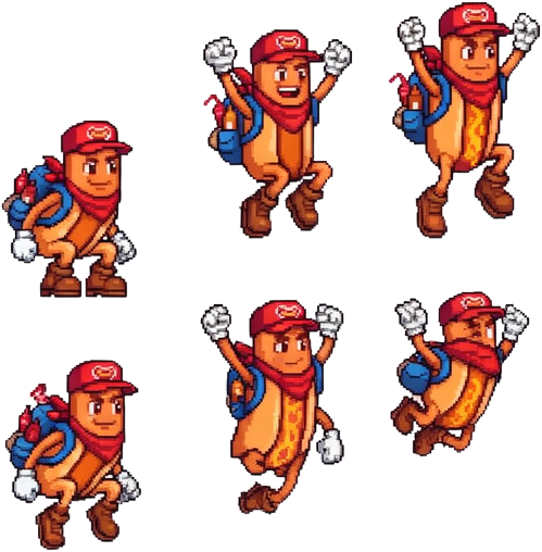 Pixel-art Sprite Sheet Of Illustration