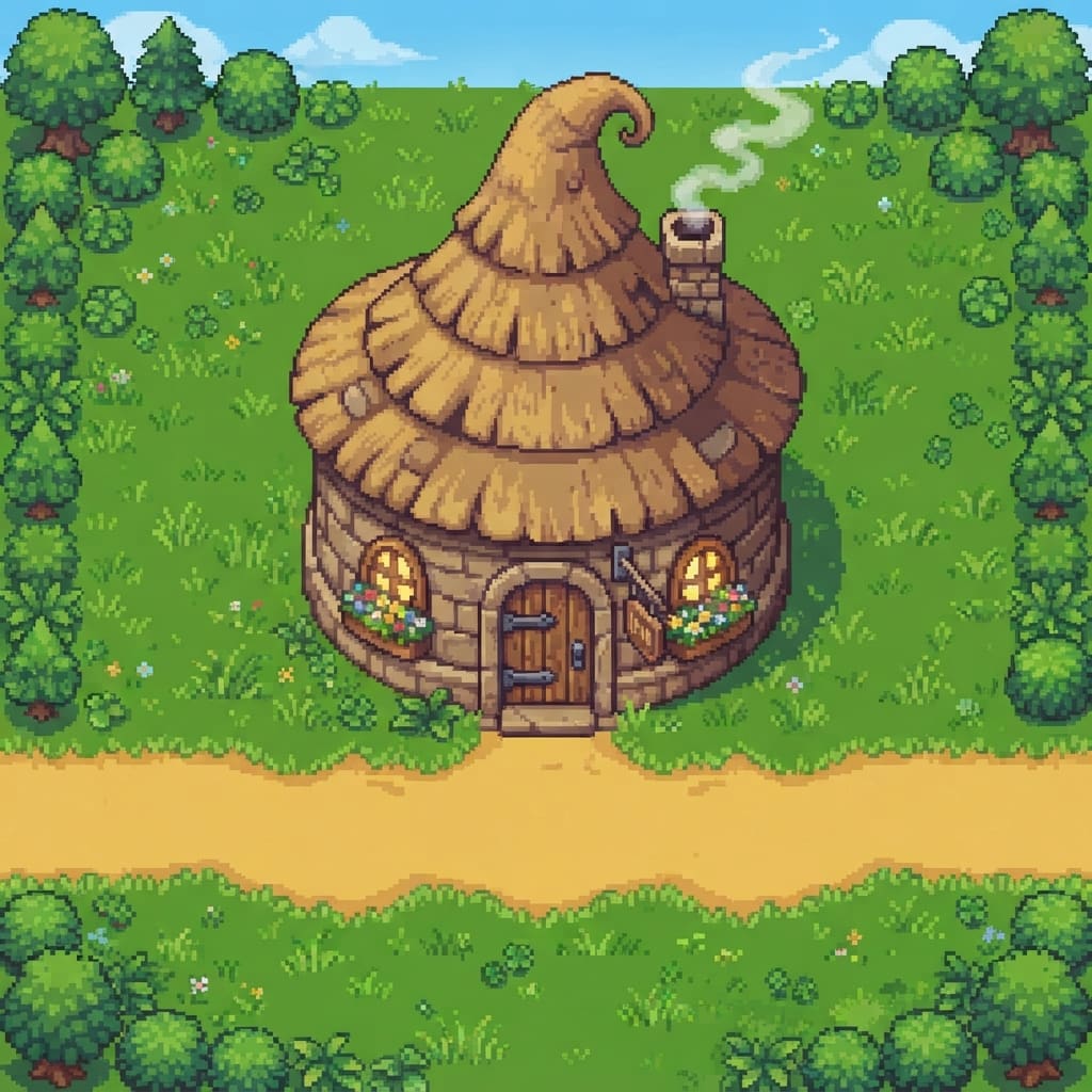 Image: Top-down 2D game ground tile, content fills the en
