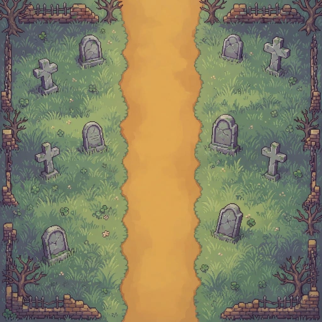 Image: Top-down 2D game ground tile, strictly top-down or