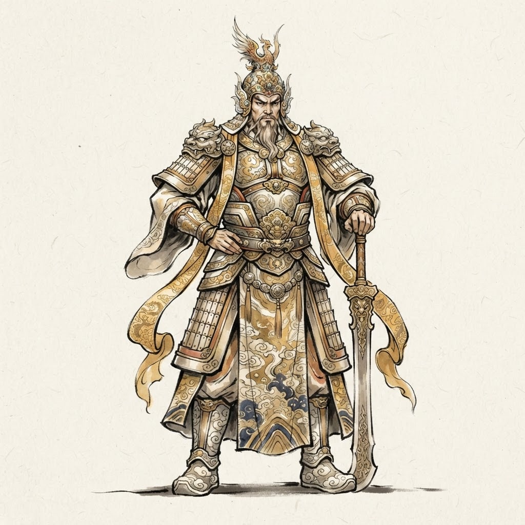 Image: Full-body front view game character concept of a C