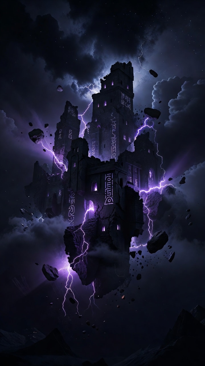 Floating Rune Fortress Portrait