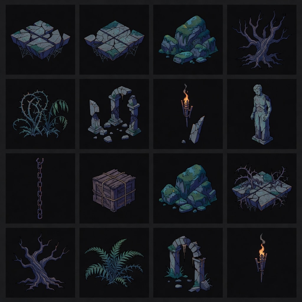 Ruined Forest Environment Props